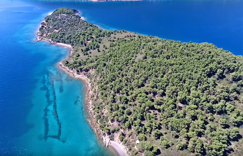 Εγγλεζονήσι: Ένα καταπράσινο νησί πνιγμένο από δέντρα και ψιλή άμμο στην Εύβοια (video)