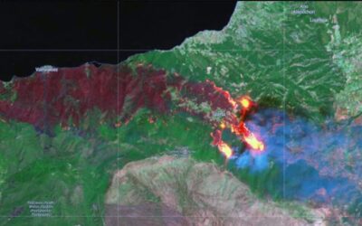 Συγκλονιστικές εικόνες από τη φωτιά στην Κορινθία -Ο ευρωπαϊκός δορυφόρος δείχνει την καμένη γη!