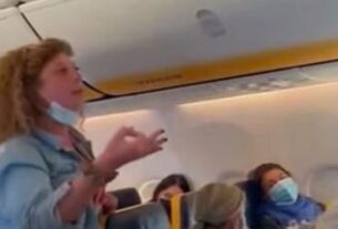 Πανικός σε πτήση! Μαλλιοτραβήχτηκε με επιβάτες επειδή δεν ήθελε να φορέσει μάσκα! (βίντεο)