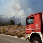 Σαλαμίνα: Φωτιά κοντά στη Λεωφόρο Ιπποκράτους