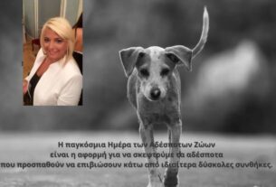ΔΗΜΟΣ ΠΕΙΡΑΙΑ: Η Αντωνία Καρακατσάνη για την Παγκόσμια Ημέρα Ζώων