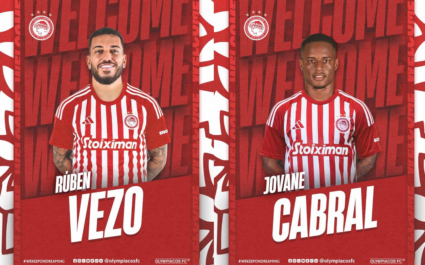 Διπλό χτύπημα με Ρούμπεν Βέζο και Τζοβάνε Καμπράλ