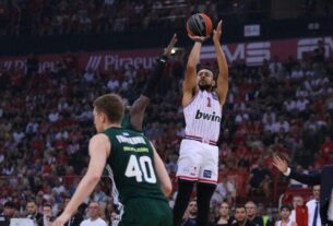 Ο Ολυμπιακός νίκησε 92-86 τον Παναθηναϊκό κι έκανε το 2-0 στη σειρά των τελικών της Basket League