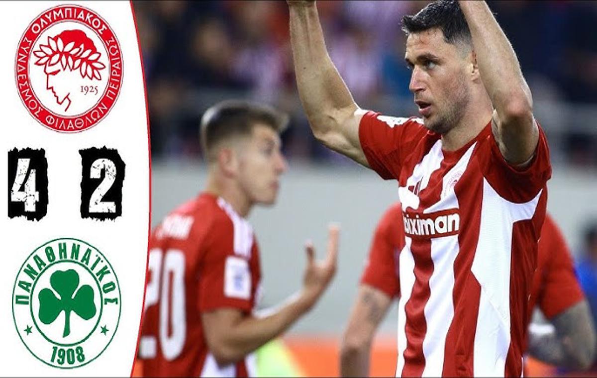 Ο Ολυμπιακός 4-2 τον ΠΑΟ καλπάζει για τον τίτλο