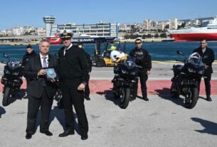 ΟΛΠ Α.Ε.: Yλοποίηση δωρεάς έξι (6) μοτοσυκλετών προς το Λιμενικό Σώμα