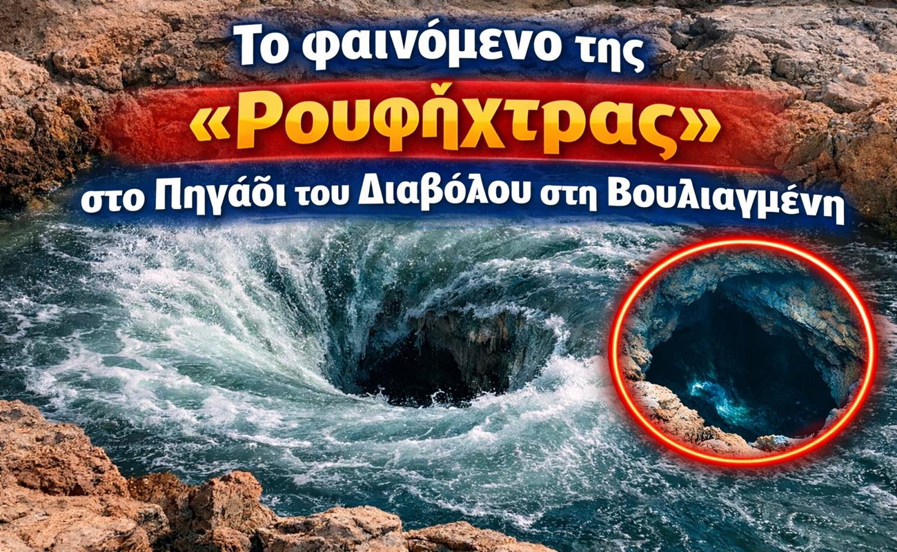 Ρουφήχτρα στη Βουλιαγμένη: Το μυστήριο στο Πηγάδι του Διαβόλου που τρομάζει
