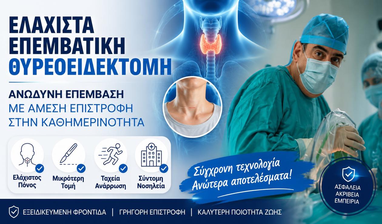 Ελάχιστα Επεμβατική Θυρεοειδεκτομή | Ανώδυνη Επέμβαση & Γρήγορη Ανάρρωση