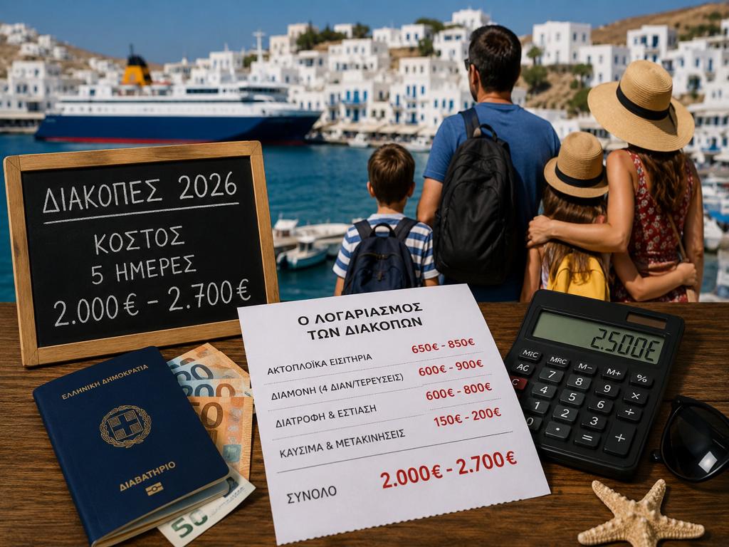Διακοπές 2026: Έως 2.700€ για 5 ημέρες – Το «απαγορευτικό» καλοκαίρι για τις ελληνικές οικογένειες