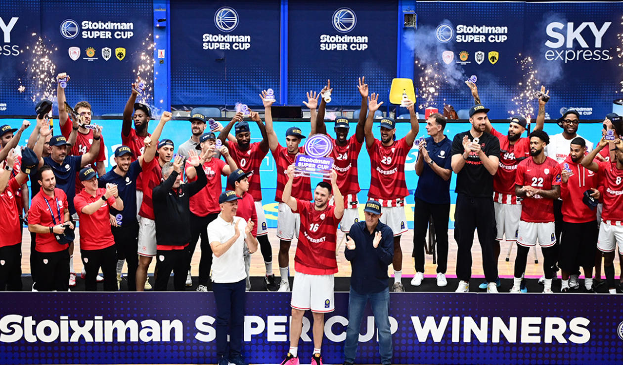Κατέκτησε για 5η σερί χρονιά το Stoiximan Super Cup ο Ολυμπιακός, 101-96 τον ΠΑΟΚ
