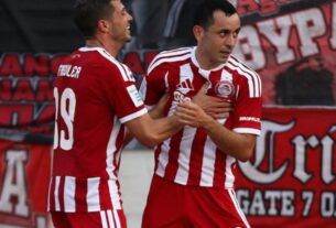 Λεβαδειακός – Ολυμπιακός 0-1 με γκολ του Σαλιάκα στο 90 + 2'