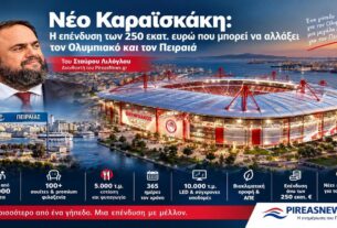 Νέο Καραϊσκάκη: Επένδυση 250 εκατ. ευρώ για Ολυμπιακό και Πειραιά